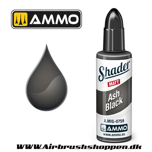 AMIG 0759  ASH BLACK - SHADER MATT - 10 ML